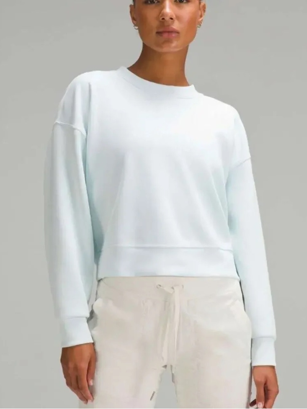 lululemon athletica Sheer Blue Cropped Crew Sweatshirt
